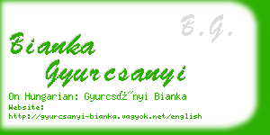 bianka gyurcsanyi business card